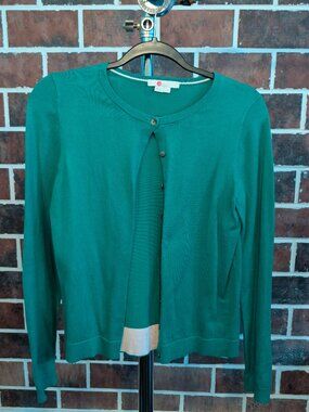 BODEN Emerald Green Lightweight Cotton Blend Cardigan XS